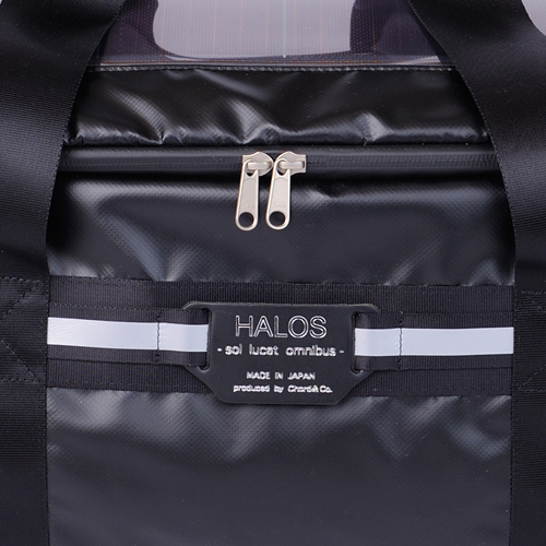 【送料無料】HALOS(ハロス)ソーラーパネル搭載 ボストンバッグ