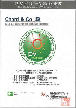 PVグリーン電力証書